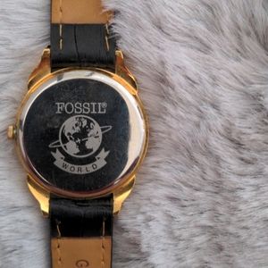 Vintage Fossil World Skeleton Watch 